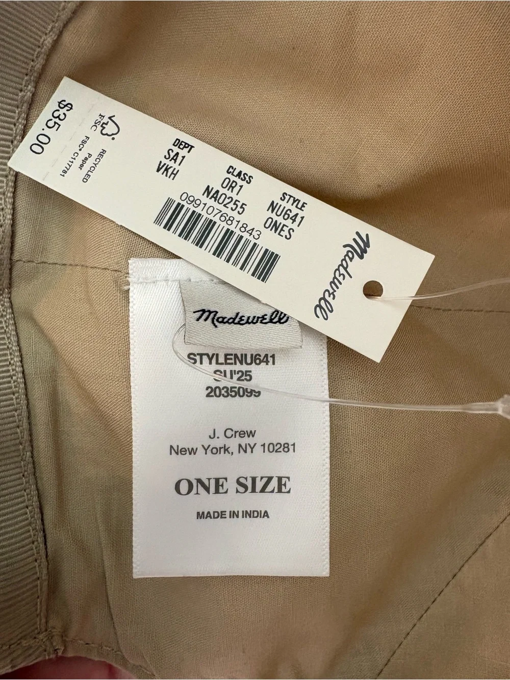 Madewell Canvas Baseball Hat